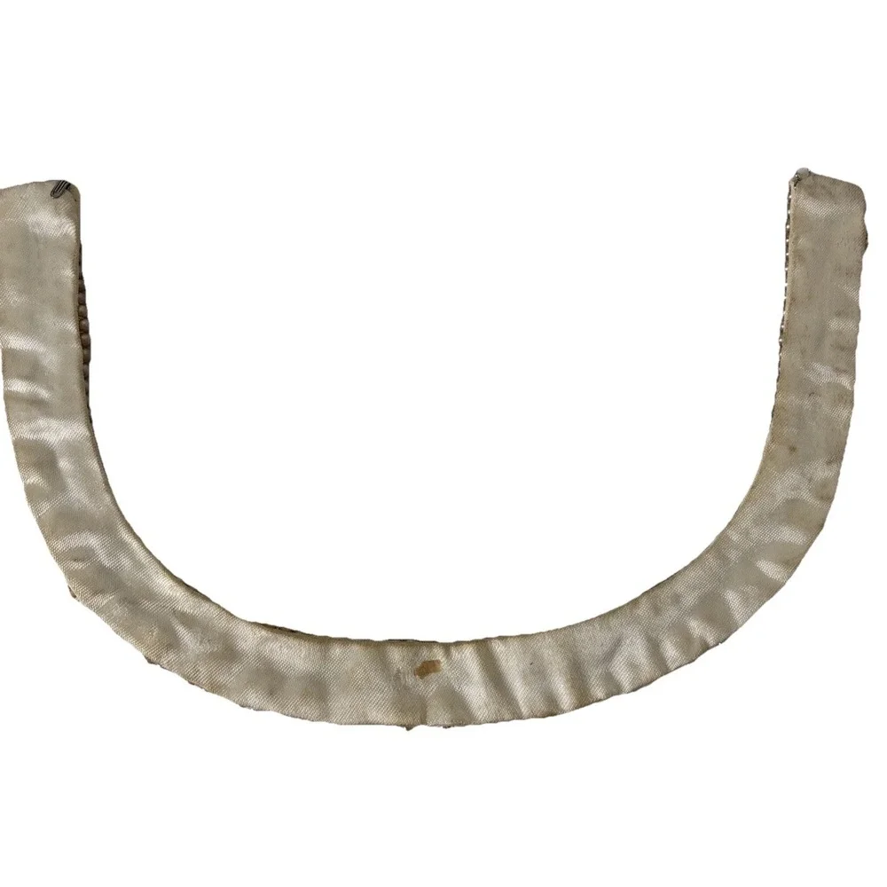 Vintage‎ Hand Made in Japan Faux Champagne Pearl Bead Collar Floral